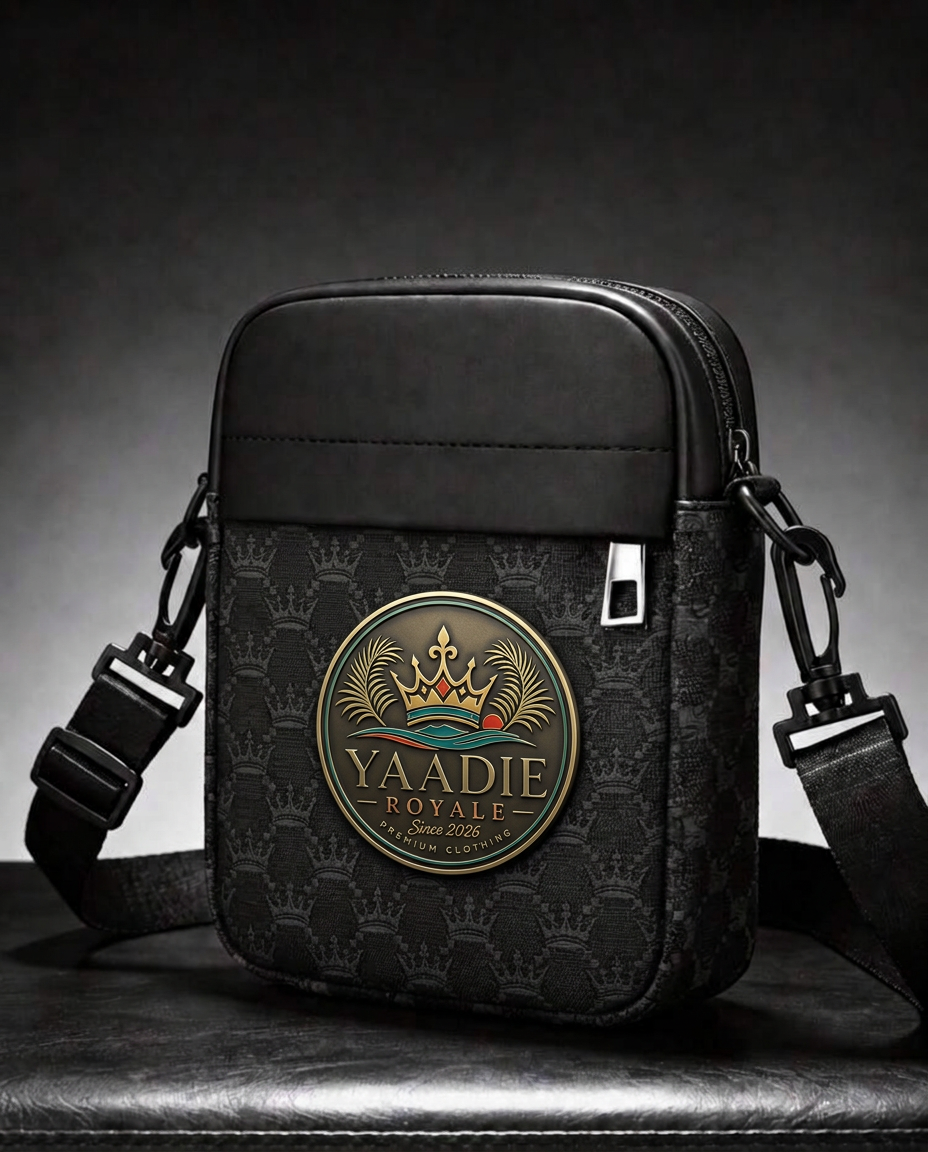 Yaadie Royale black crest crossbody bag