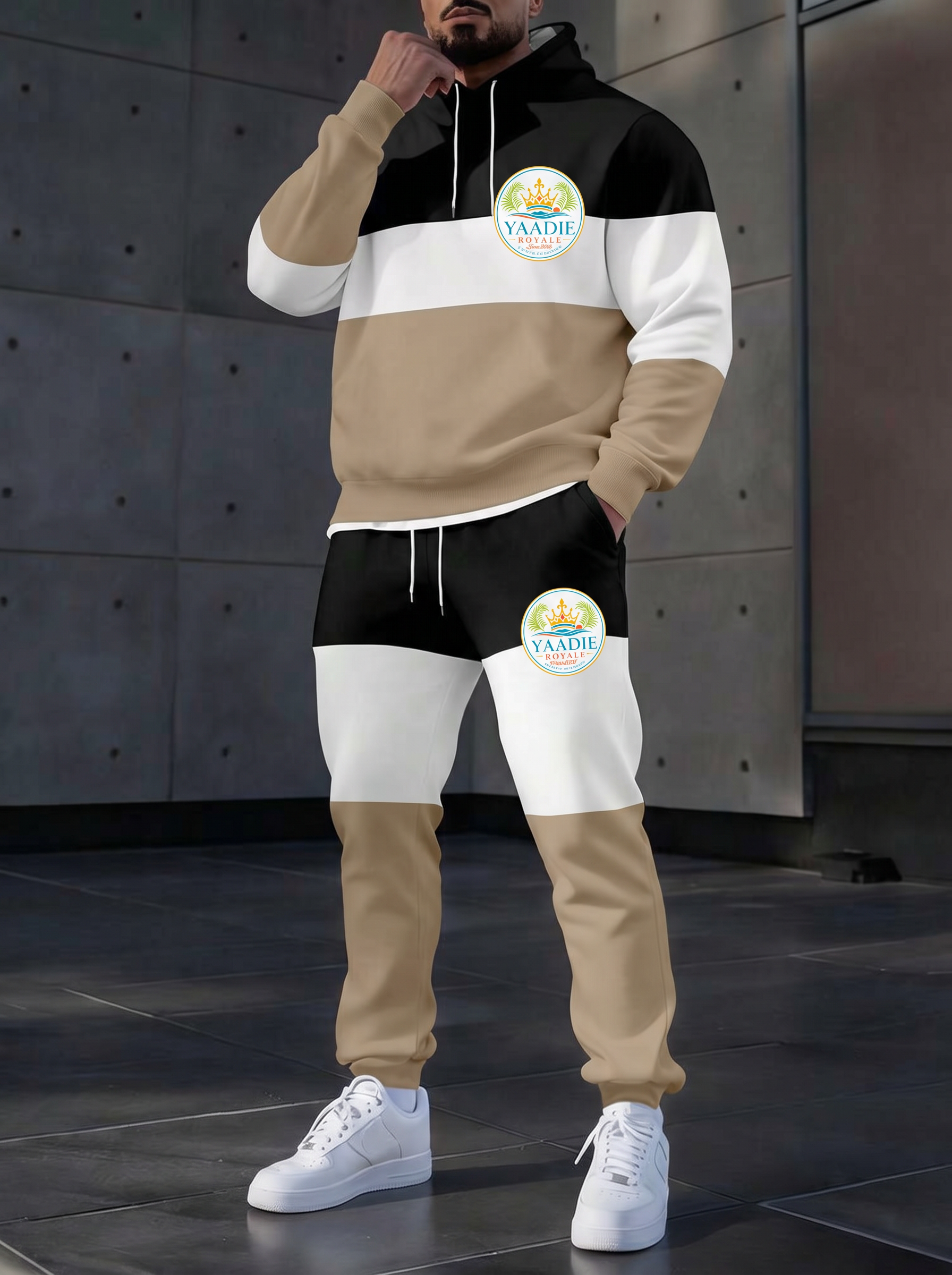 Yaadie Royale crown tracksuit from the Island Roots collection