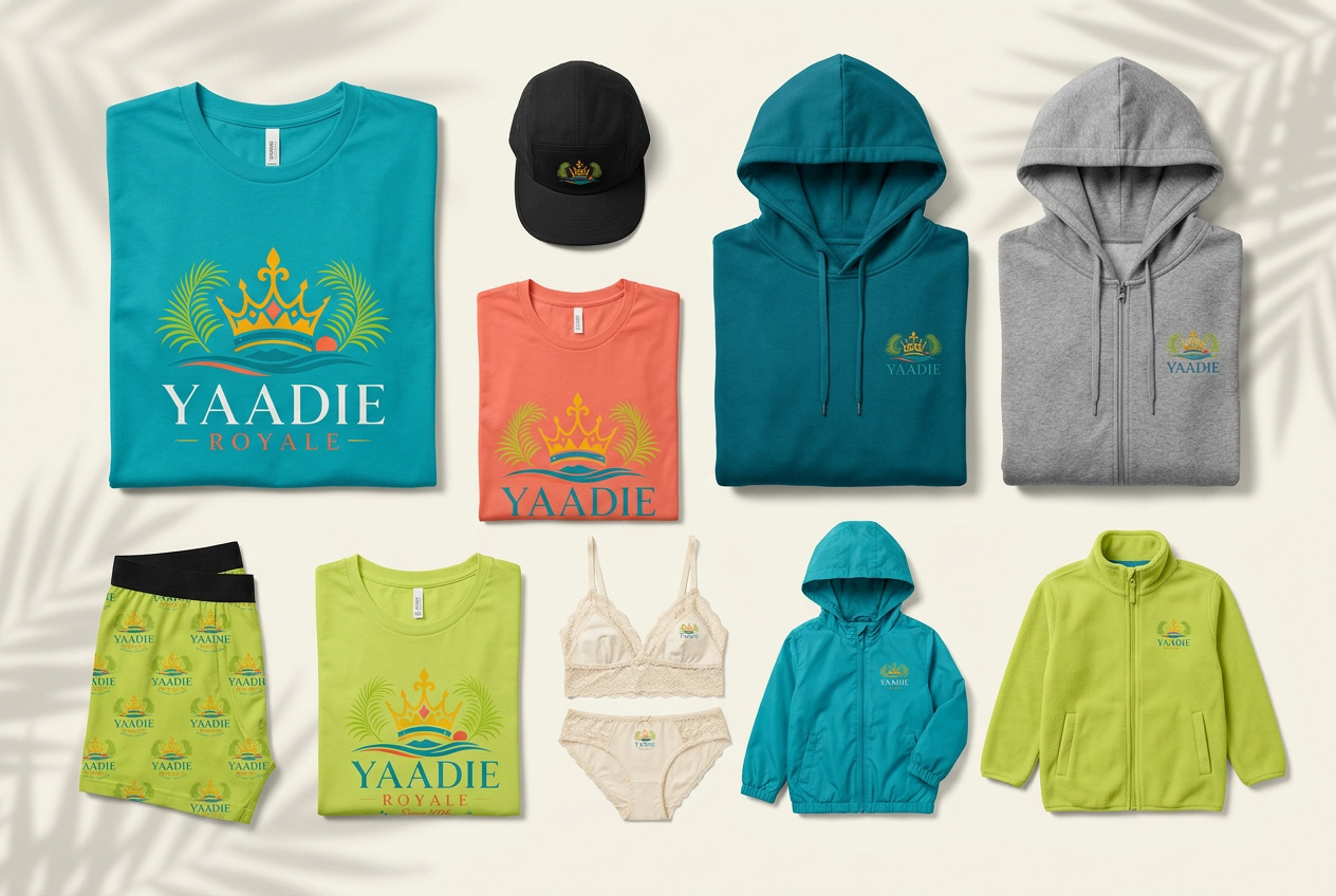 Yaadie Royale collection pieces displayed together