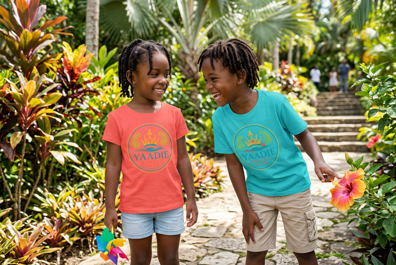 Children wearing Yaadie Royale tees